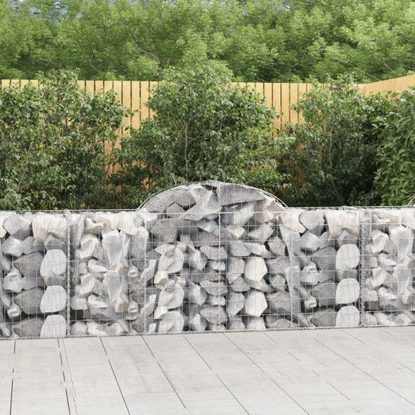 5 db íves horganyzott vas gabion kosár 200x50x80/100 cm