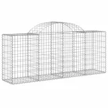 7 db íves horganyzott vas gabion kosár 200x50x80/100 cm