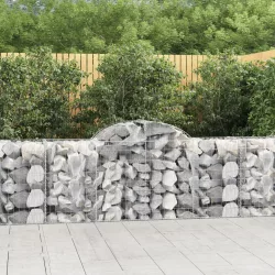 8 db íves horganyzott vas gabion kosár 200x50x80/100 cm