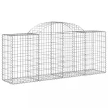 8 db íves horganyzott vas gabion kosár 200x50x80/100 cm