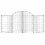 8 db íves horganyzott vas gabion kosár 200x50x80/100 cm