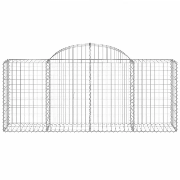 8 db íves horganyzott vas gabion kosár 200x50x80/100 cm