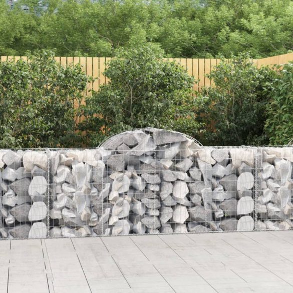 10 db íves horganyzott vas gabion kosár 200x50x80/100 cm