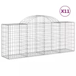 11 db íves horganyzott vas gabion kosár 200x50x80/100 cm