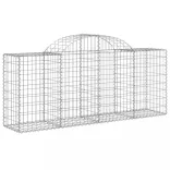 11 db íves horganyzott vas gabion kosár 200x50x80/100 cm