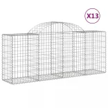13 db íves horganyzott vas gabion kosár 200x50x80/100 cm