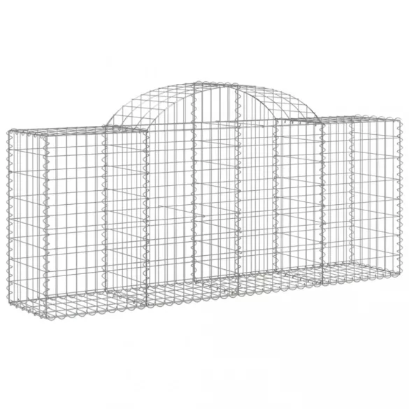 18 db íves horganyzott vas gabion kosár 200x50x80/100 cm