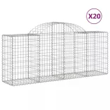 20 db íves horganyzott vas gabion kosár 200x50x80/100 cm