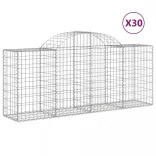 30 db íves horganyzott vas gabion kosár 200x50x80/100 cm