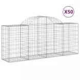 50 db íves horganyzott vas gabion kosár 200x50x80/100 cm