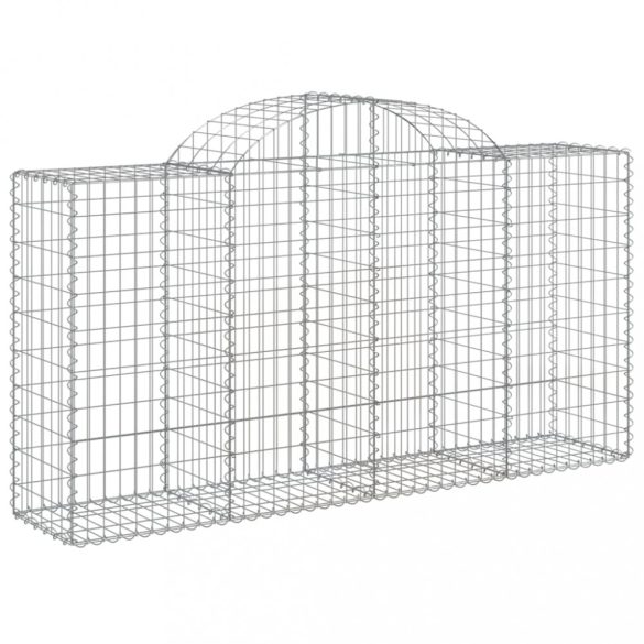 2 db íves horganyzott vas gabion kosár 200 x 50 x 100/120 cm