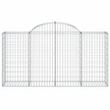 2 db íves horganyzott vas gabion kosár 200 x 50 x 100/120 cm