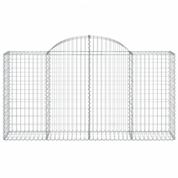 2 db íves horganyzott vas gabion kosár 200 x 50 x 100/120 cm
