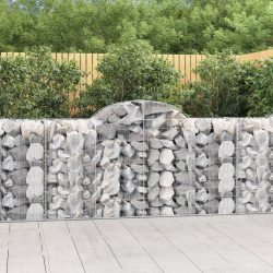   3 db íves horganyzott vas gabion kosár 200 x 50 x 100/120 cm