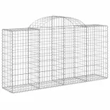 3 db íves horganyzott vas gabion kosár 200 x 50 x 100/120 cm