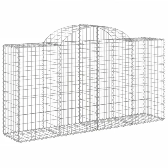 3 db íves horganyzott vas gabion kosár 200 x 50 x 100/120 cm