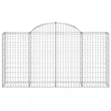 3 db íves horganyzott vas gabion kosár 200 x 50 x 100/120 cm