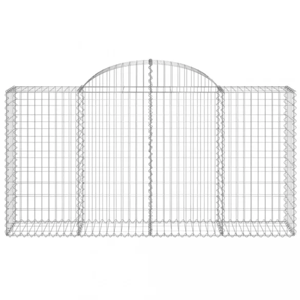 3 db íves horganyzott vas gabion kosár 200 x 50 x 100/120 cm