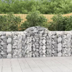   8 db íves horganyzott vas gabion kosár 200 x 50 x 100/120 cm