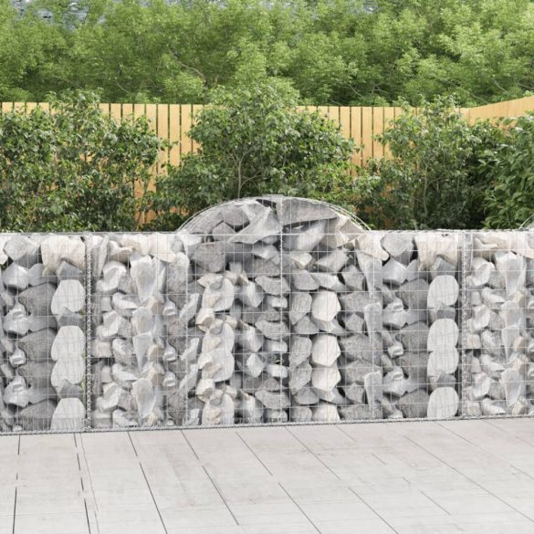 8 db íves horganyzott vas gabion kosár 200 x 50 x 100/120 cm