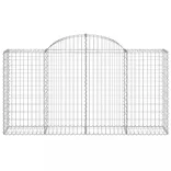8 db íves horganyzott vas gabion kosár 200 x 50 x 100/120 cm