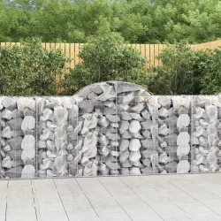   11 db íves horganyzott vas gabion kosár 200 x 50 x 100/120 cm
