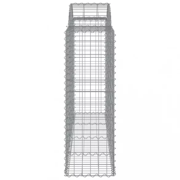 2 db íves horganyzott vas gabion kosár 200x50x120/140 cm