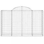 3 db íves horganyzott vas gabion kosár 200x50x120/140 cm