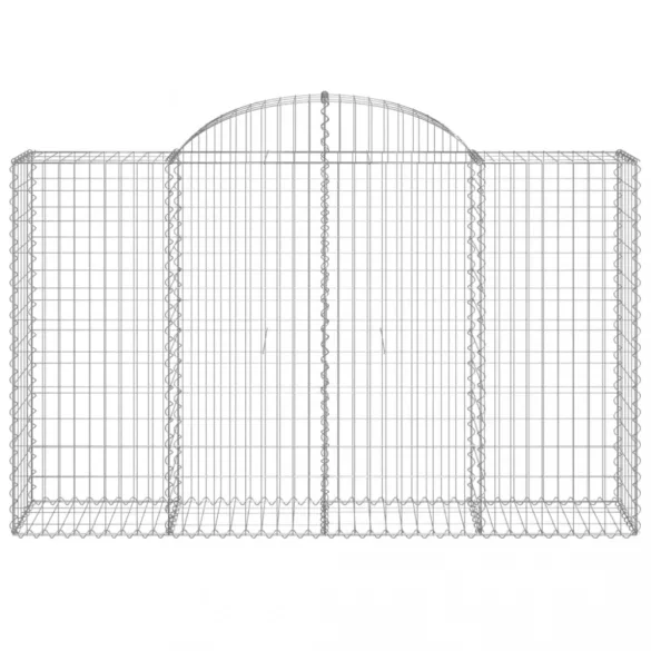 5 db íves horganyzott vas gabion kosár 200x50x120/140 cm
