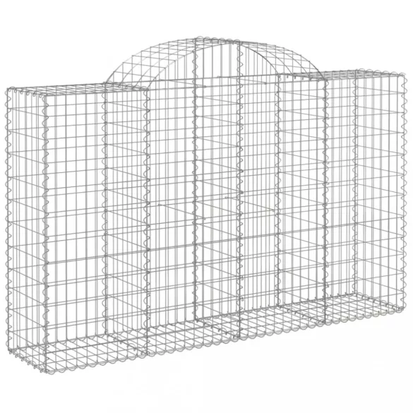 9 db íves horganyzott vas gabion kosár 200x50x120/140 cm