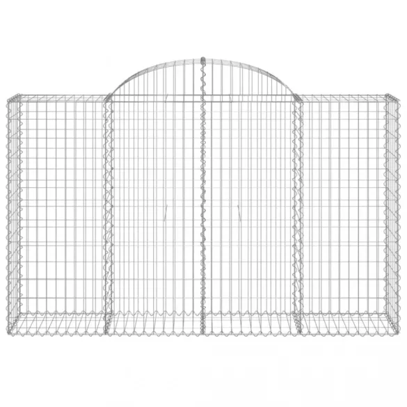 9 db íves horganyzott vas gabion kosár 200x50x120/140 cm