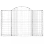 14 db íves horganyzott vas gabion kosár 200x50x120/140 cm