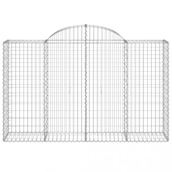14 db íves horganyzott vas gabion kosár 200x50x120/140 cm