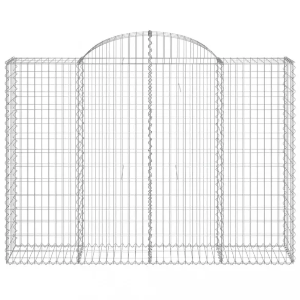 2 db íves horganyzott vas gabion kosár 200x50x140/160 cm