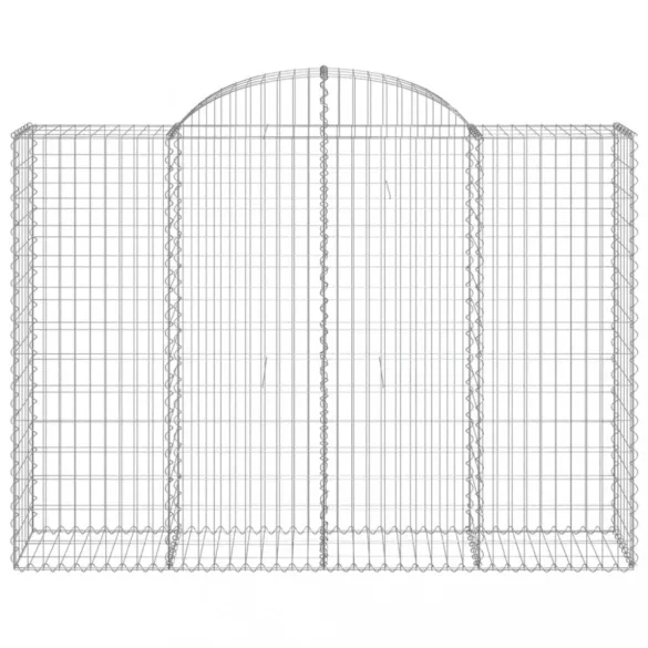 5 db íves horganyzott vas gabion kosár 200x50x140/160 cm