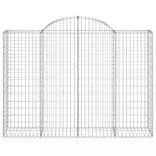 10 db íves horganyzott vas gabion kosár 200x50x140/160 cm