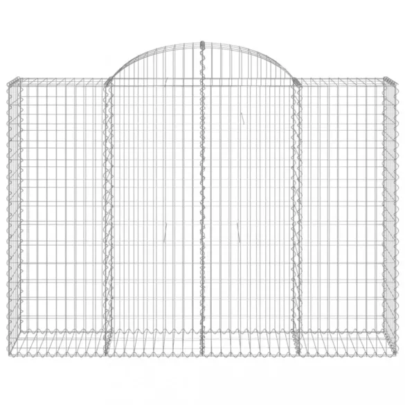 10 db íves horganyzott vas gabion kosár 200x50x140/160 cm