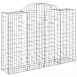 12 db íves horganyzott vas gabion kosár 200x50x140/160 cm