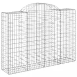 15 db íves horganyzott vas gabion kosár 200x50x140/160 cm