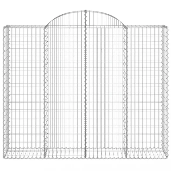 2 db íves horganyzott vas gabion kosár 200x50x160/180 cm