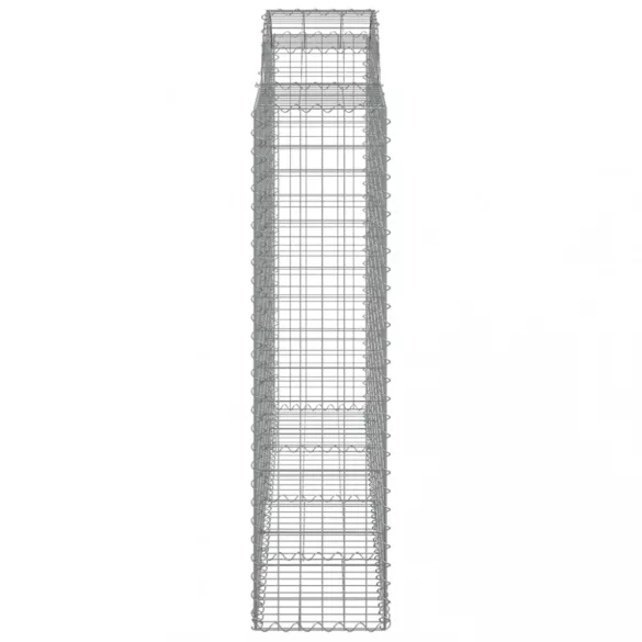 2 db íves horganyzott vas gabion kosár 200x50x160/180 cm