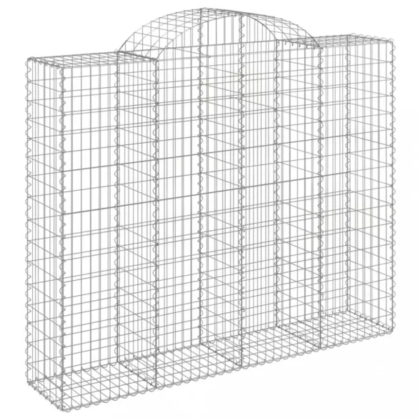 5 db íves horganyzott vas gabion kosár 200x50x160/180 cm