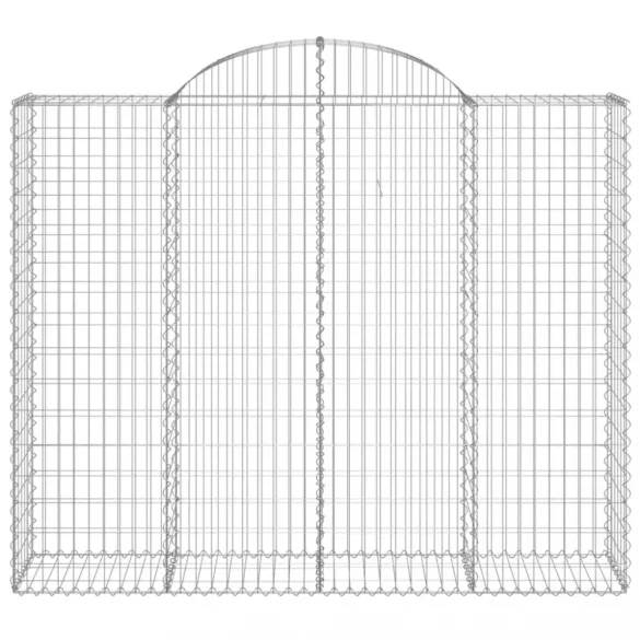 6 db íves horganyzott vas gabion kosár 200x50x160/180 cm