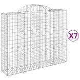 7 db íves horganyzott vas gabion kosár 200x50x160/180 cm