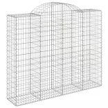 8 db íves horganyzott vas gabion kosár 200x50x160/180 cm