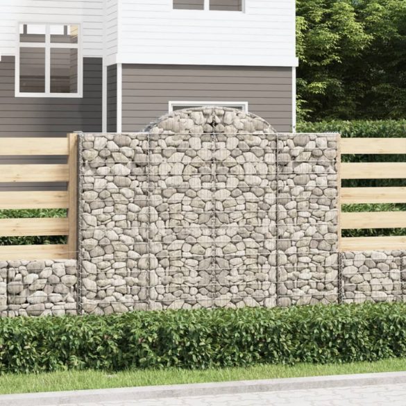 10 db íves horganyzott vas gabion kosár 200x50x160/180 cm