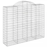 10 db íves horganyzott vas gabion kosár 200x50x160/180 cm