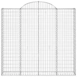 2 db íves horganyzott vas gabion kosár 200x50x180/200 cm