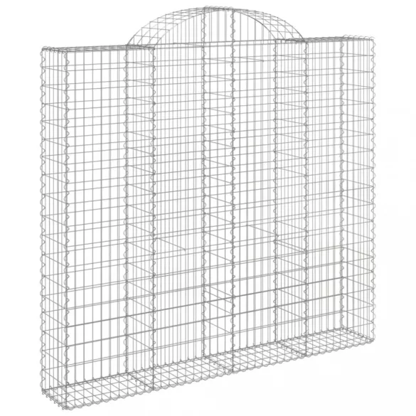 5 db íves horganyzott vas gabion kosár 200x50x180/200 cm