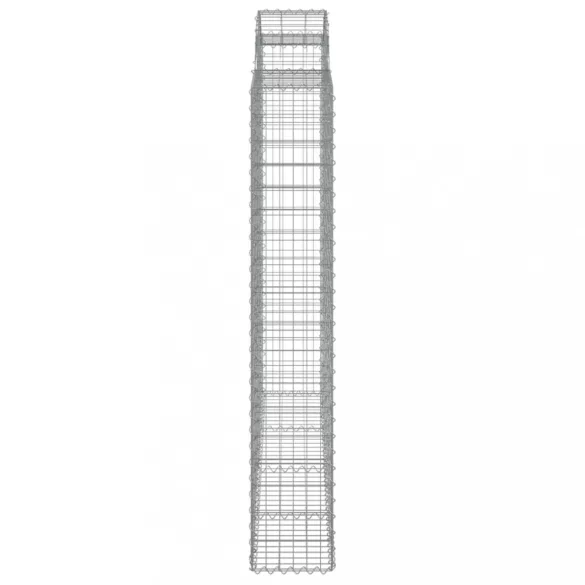 6 db íves horganyzott vas gabion kosár 200x50x180/200 cm
